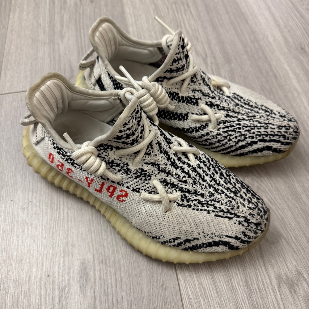 Adidas Yeezy Boost 350 V2 Zebra White Black Red Sneakers